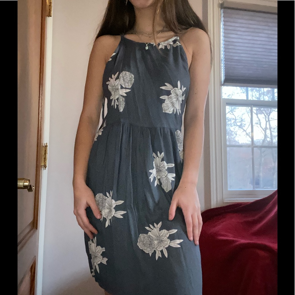 Beautiful Blue floral midi - dress